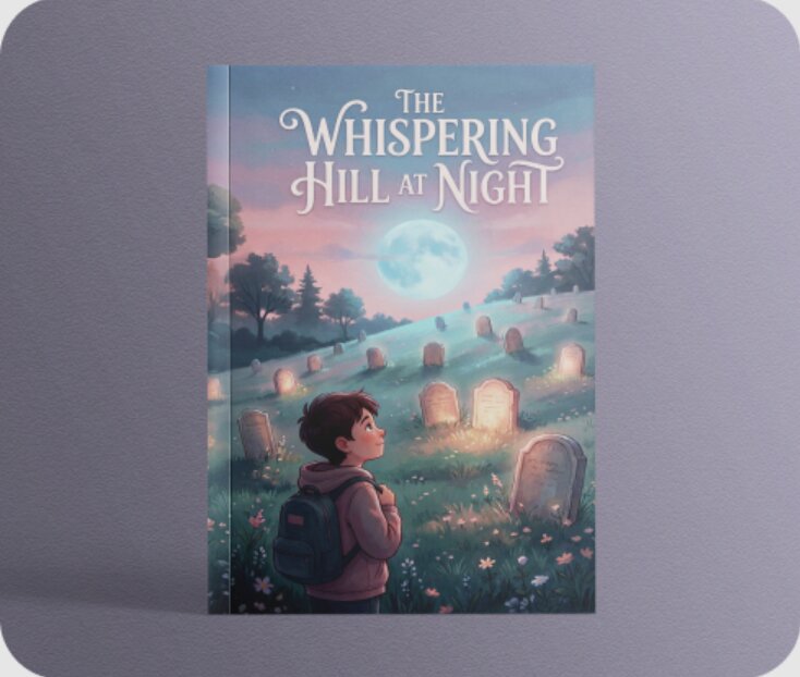 The illustrated children’s book The Whispering Hill at Night