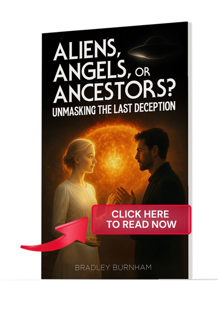 Cover of the booklet "Aliens, Angels, or Ancestors? Unmasking the Last Deception"